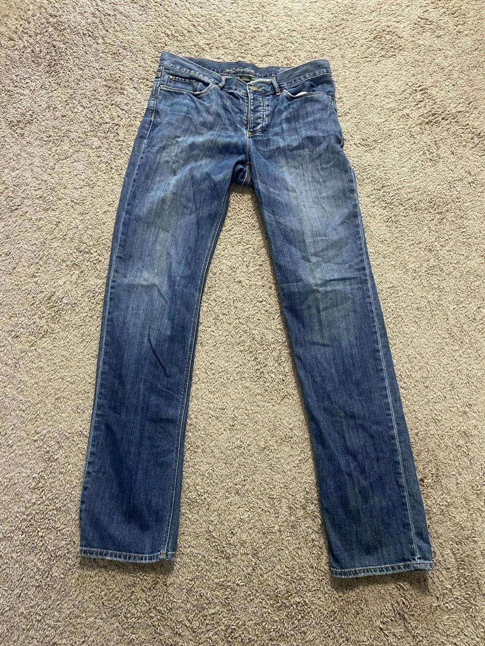 Eddie Bauer Jeans Womens 6 Blue Boyfriend Mid Rise Relaxed Button Fly Denim - Picture 1 of 9